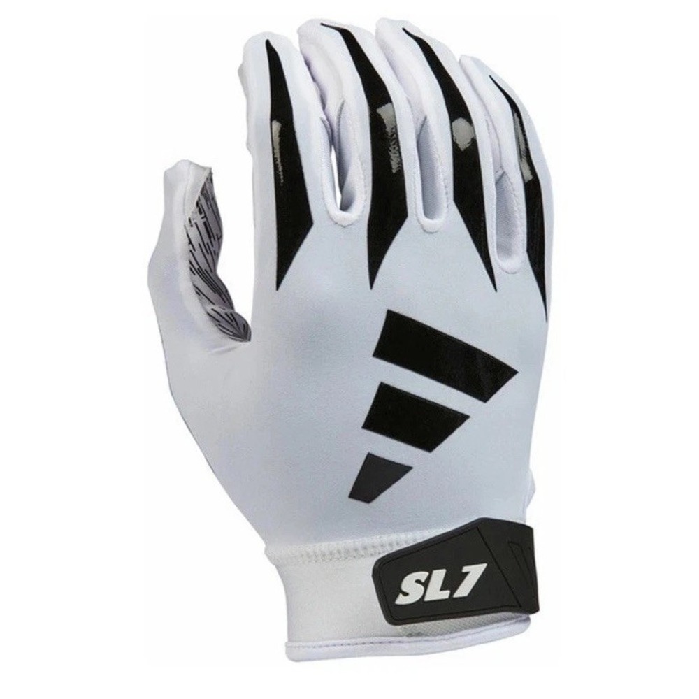 Adidas SL7 Scorchlight Receiver Football Gloves White Black‎ Size XL AF1886